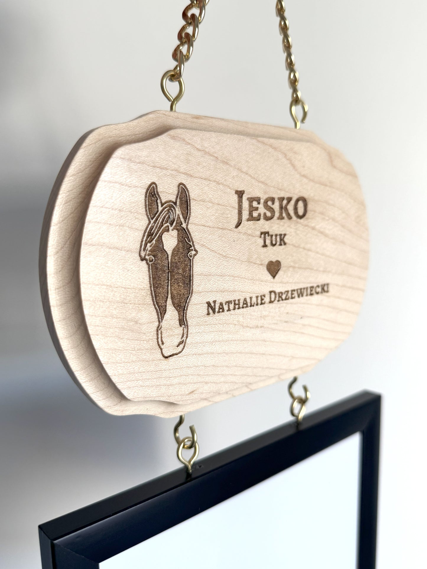 Wooden Stall Plate - Classic - Canter Craft