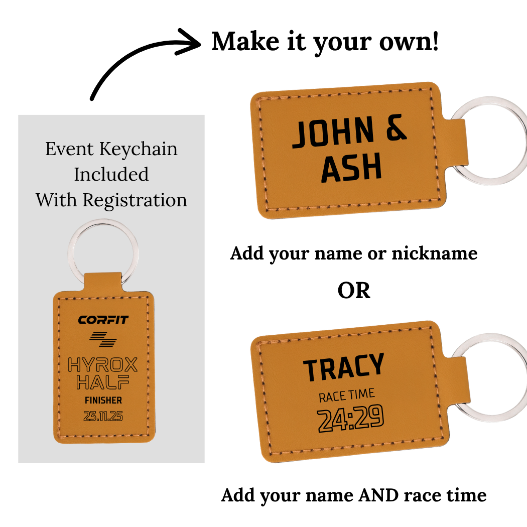 COR.FIT HYROX HALF Finisher Keychain - Canter Craft