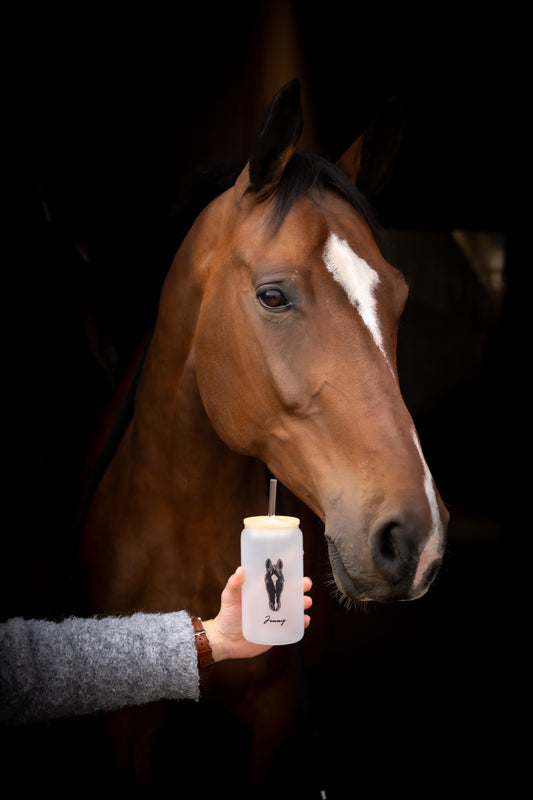 Custom Pet Portrait Glass Bottle - Canter Craft