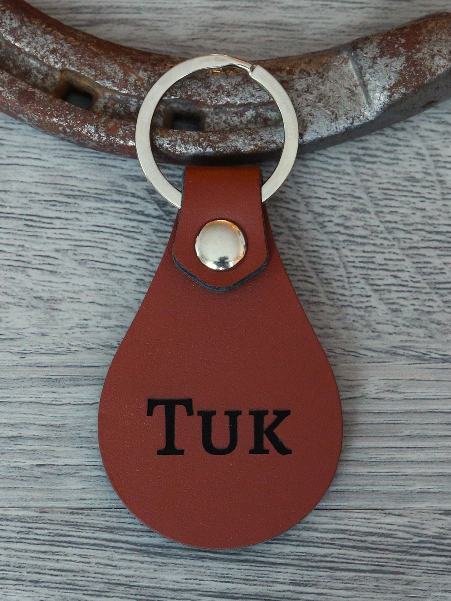 Personalized Leather Keychain