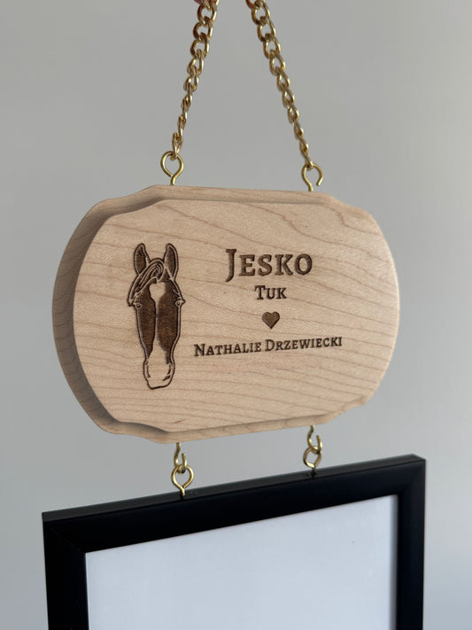 Wooden Stall Plate - Classic