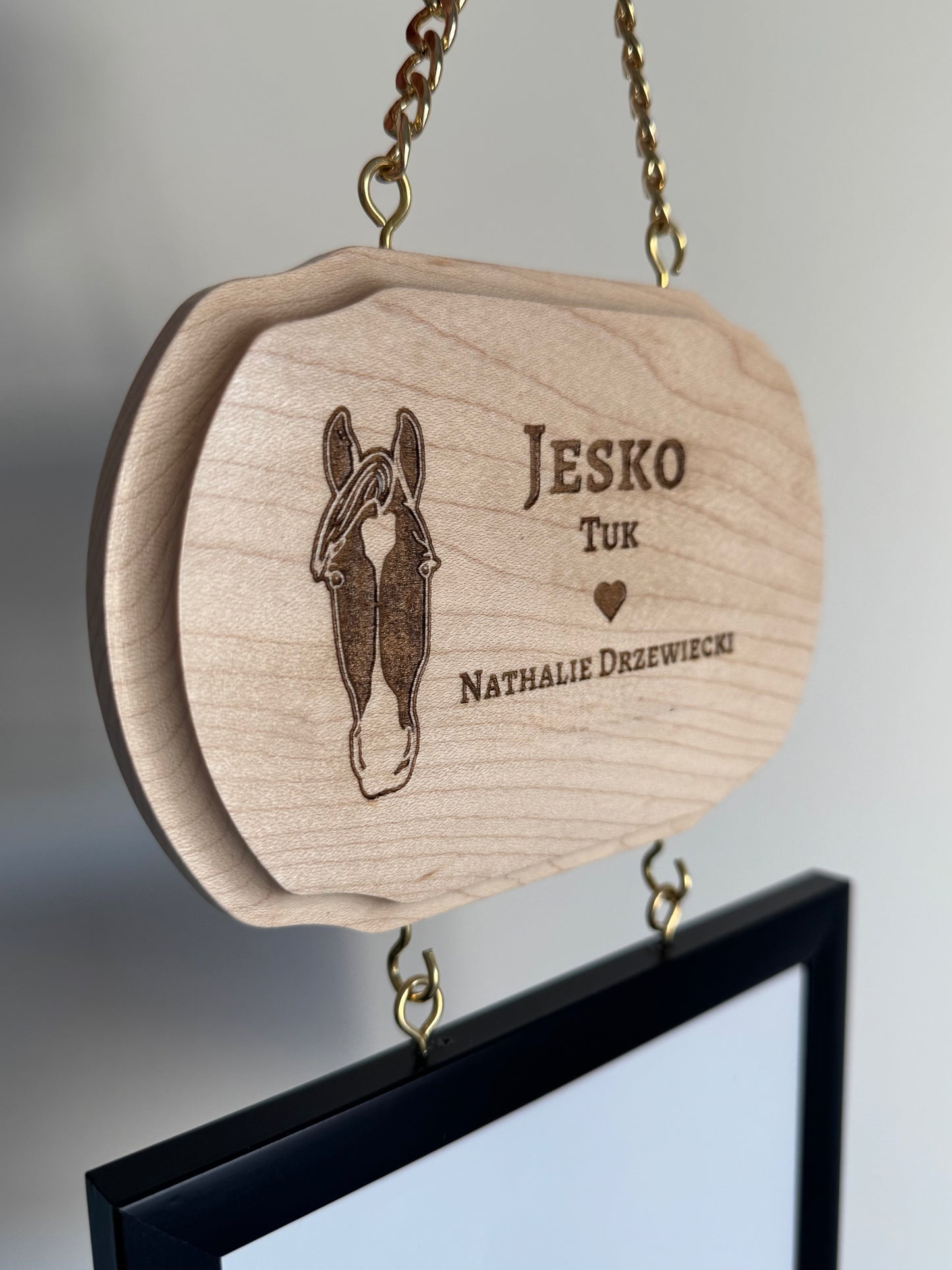 Wooden Stall Plate - Classic