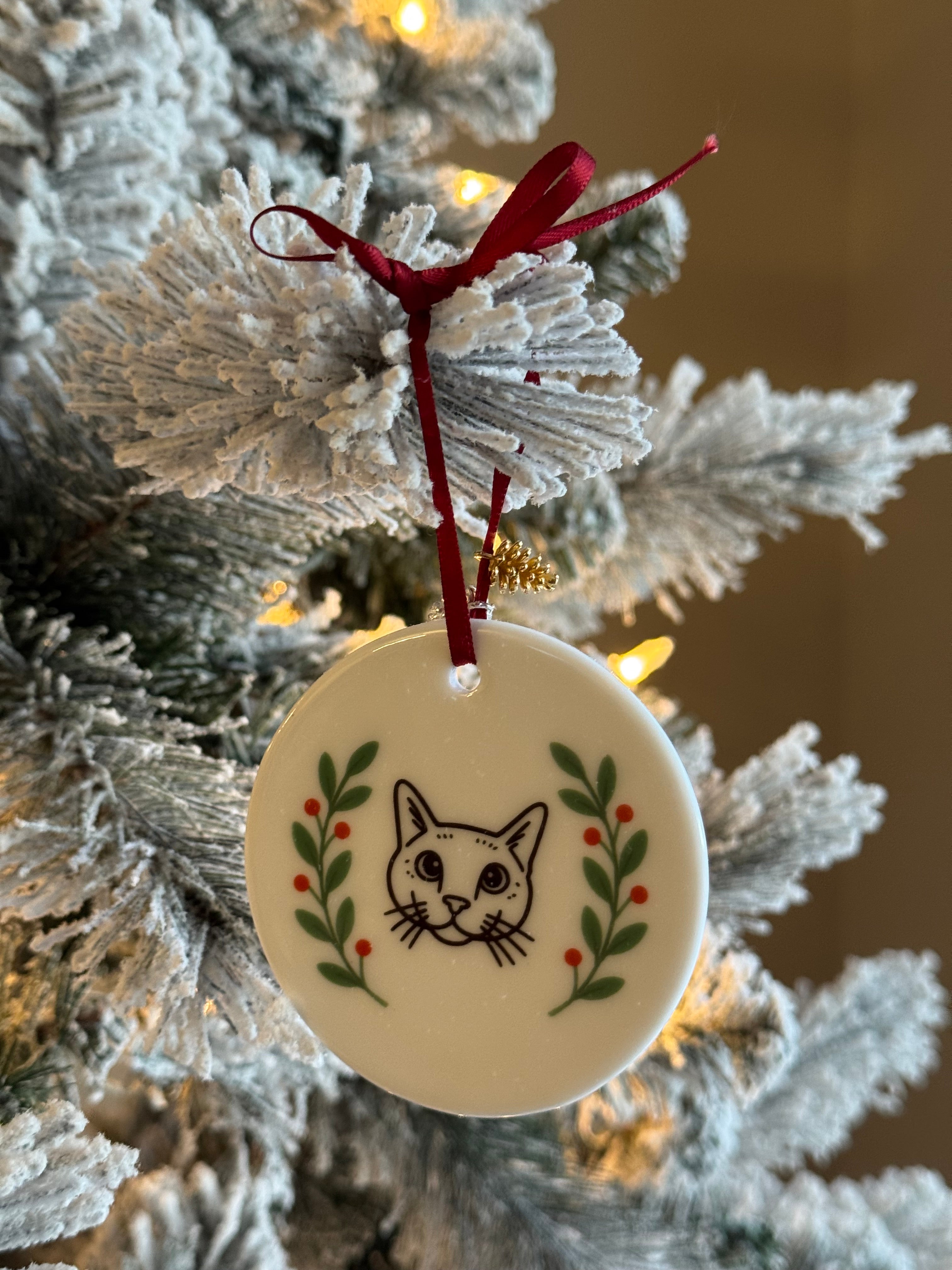 Hand Drawn Pet Christmas Ornaments - Canter Craft