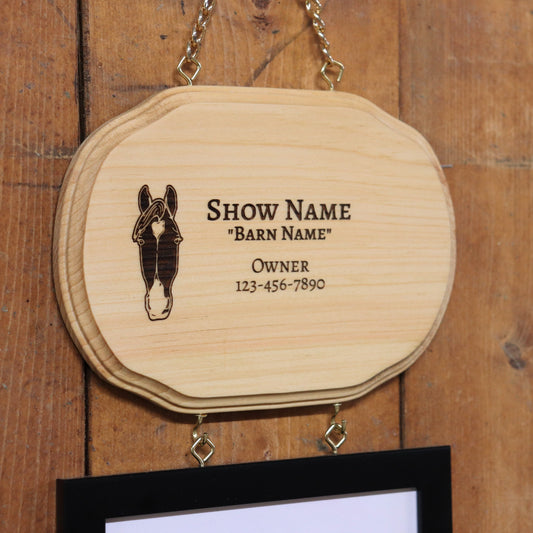 Wooden Stall Plate - Classic