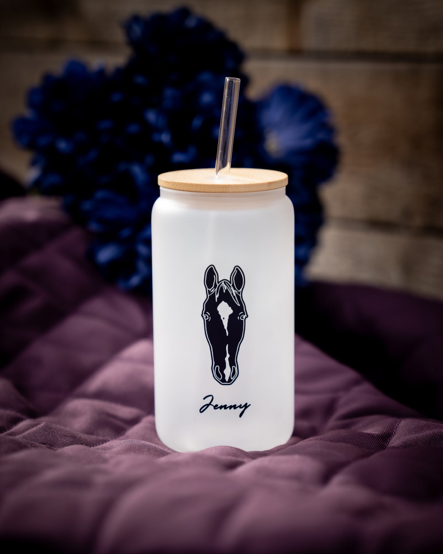Custom Pet Portrait Glass Bottle - Canter Craft