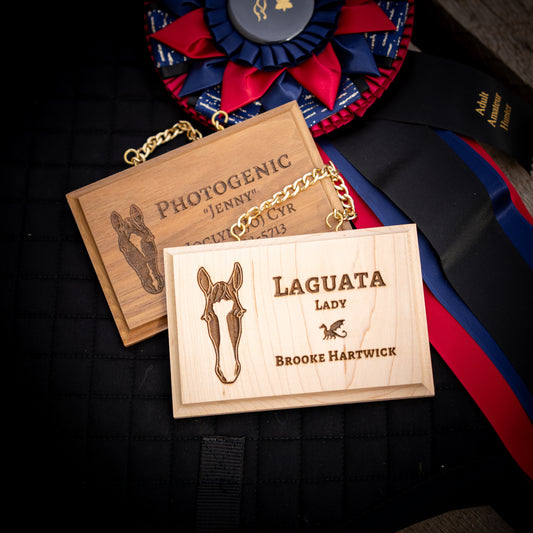 Wooden Stall Plates - Canter Craft